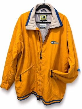 Vintage Helly Hansen Golden Yellow Shell Jacket with Navy Trim